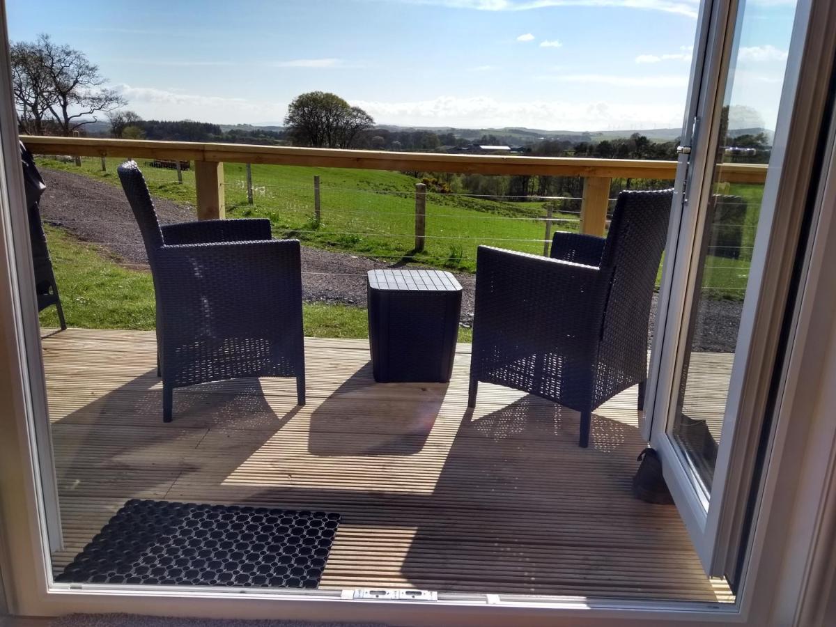 Cleeves Cabins Ailsa Luxury Lodge With Hot Tub Dalry  Eksteriør billede