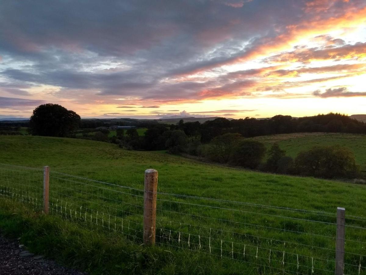 Cleeves Cabins Ailsa Luxury Lodge With Hot Tub Dalry  Eksteriør billede