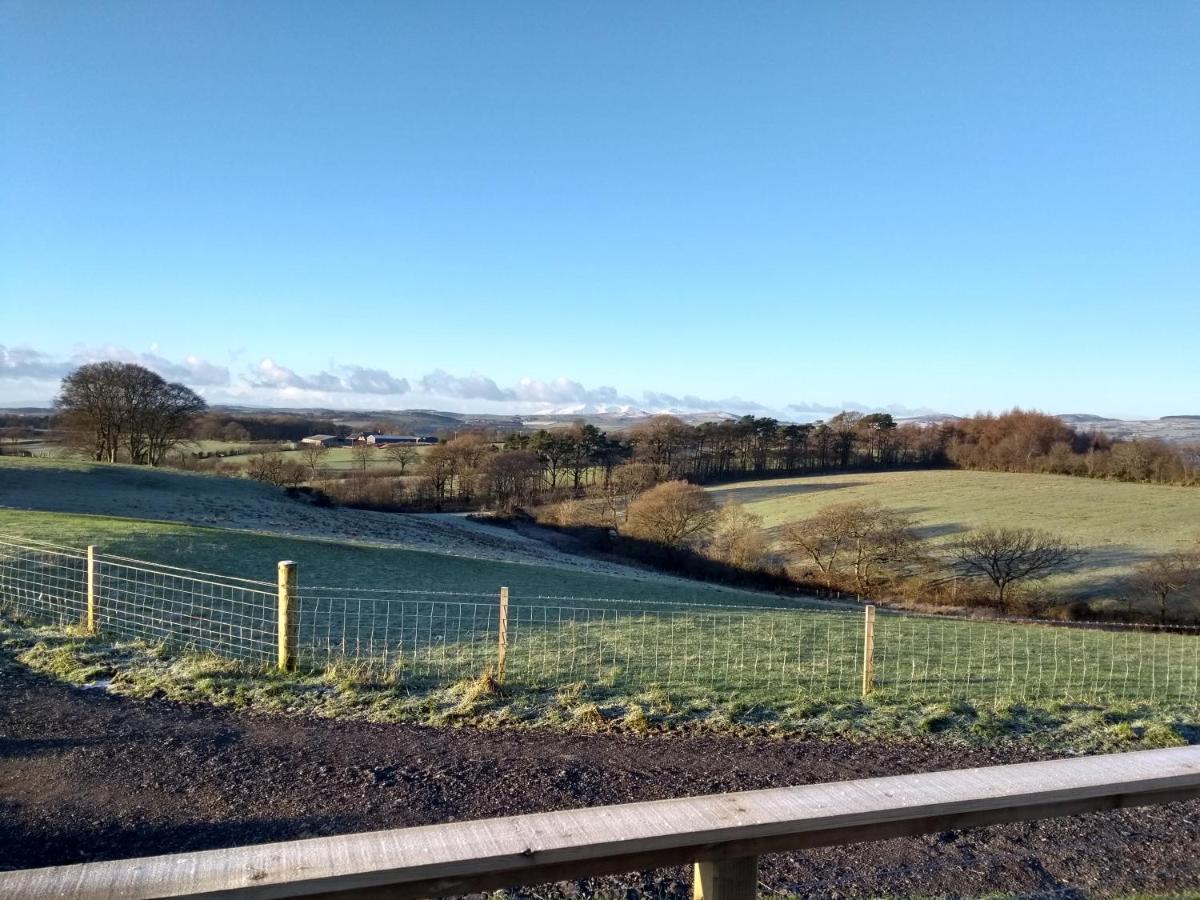 Cleeves Cabins Ailsa Luxury Lodge With Hot Tub Dalry  Eksteriør billede